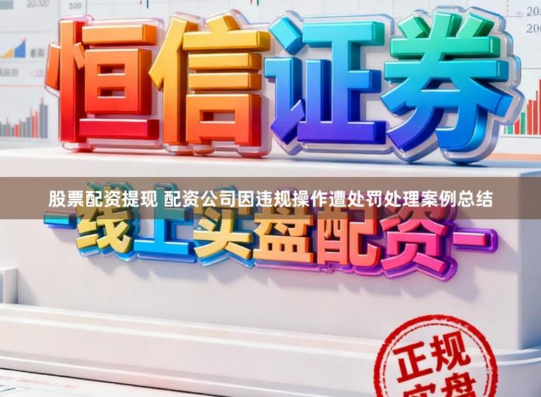 股票配资提现 配资公司因违规操作遭处罚处理案例总结